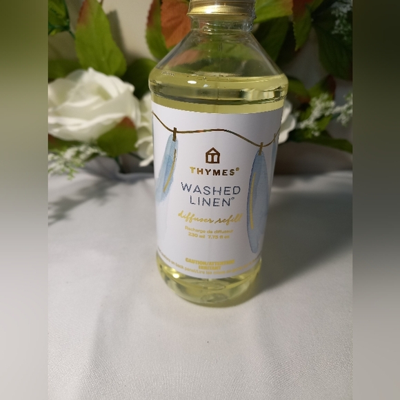 Thymes Reed Diffuser Oil – Washed Linen – 7.75 fl oz. - Picture 4 of 5